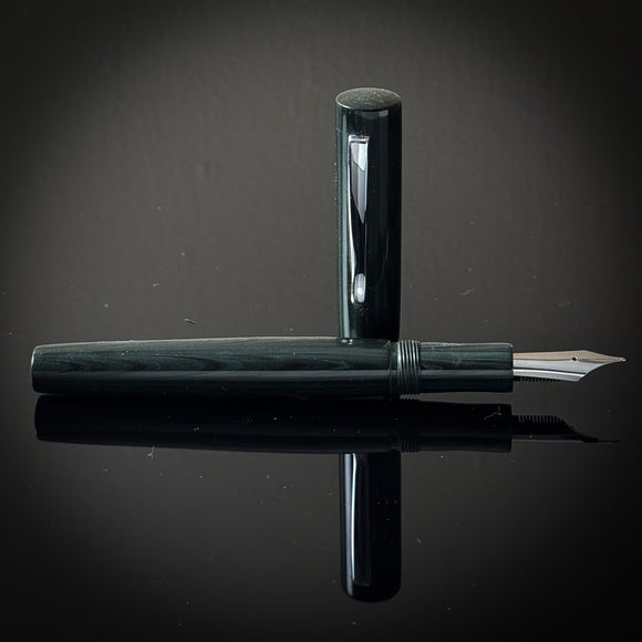 Green and Black Ebonite Fineview Model - Bock Nib