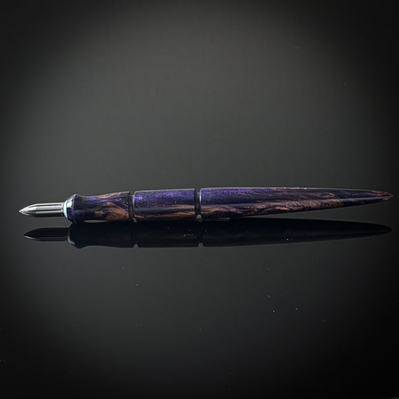 Purple and Gold Contoured Nib Holder