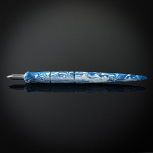 Carolina Blue and White Contoured Nib Holder