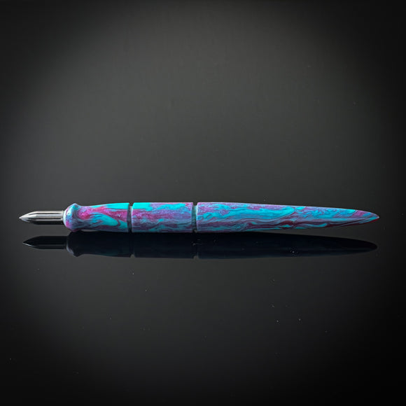 Teal and Purple Contoured Nib Holder